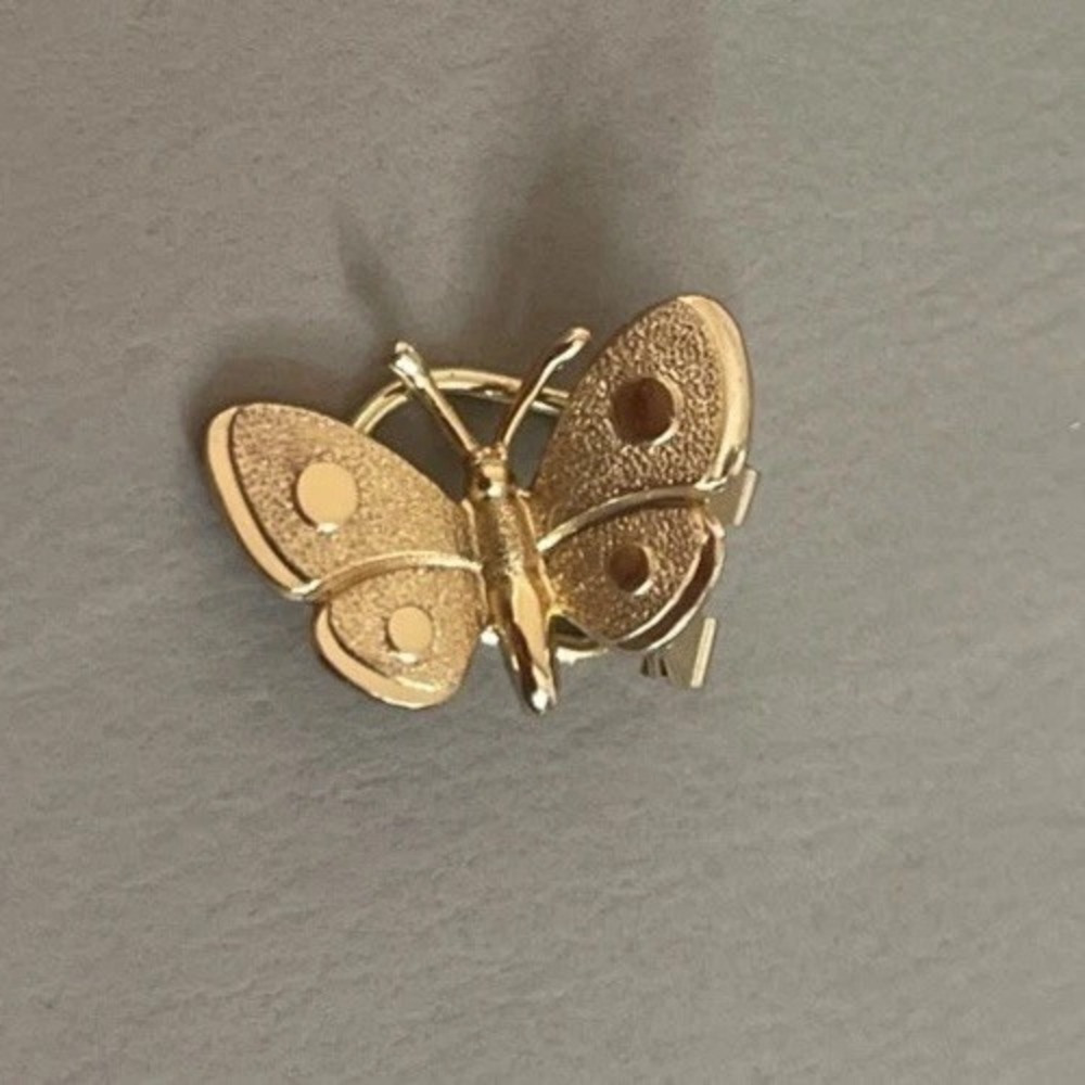 Vintage Horalia Butterfly Brooch Gold Filled Figural Pin/Clip Germany
